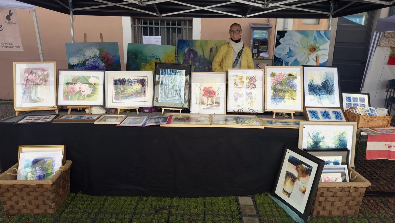 Stand d'Isabelle Delphin à l'exposition Rue des Possibles